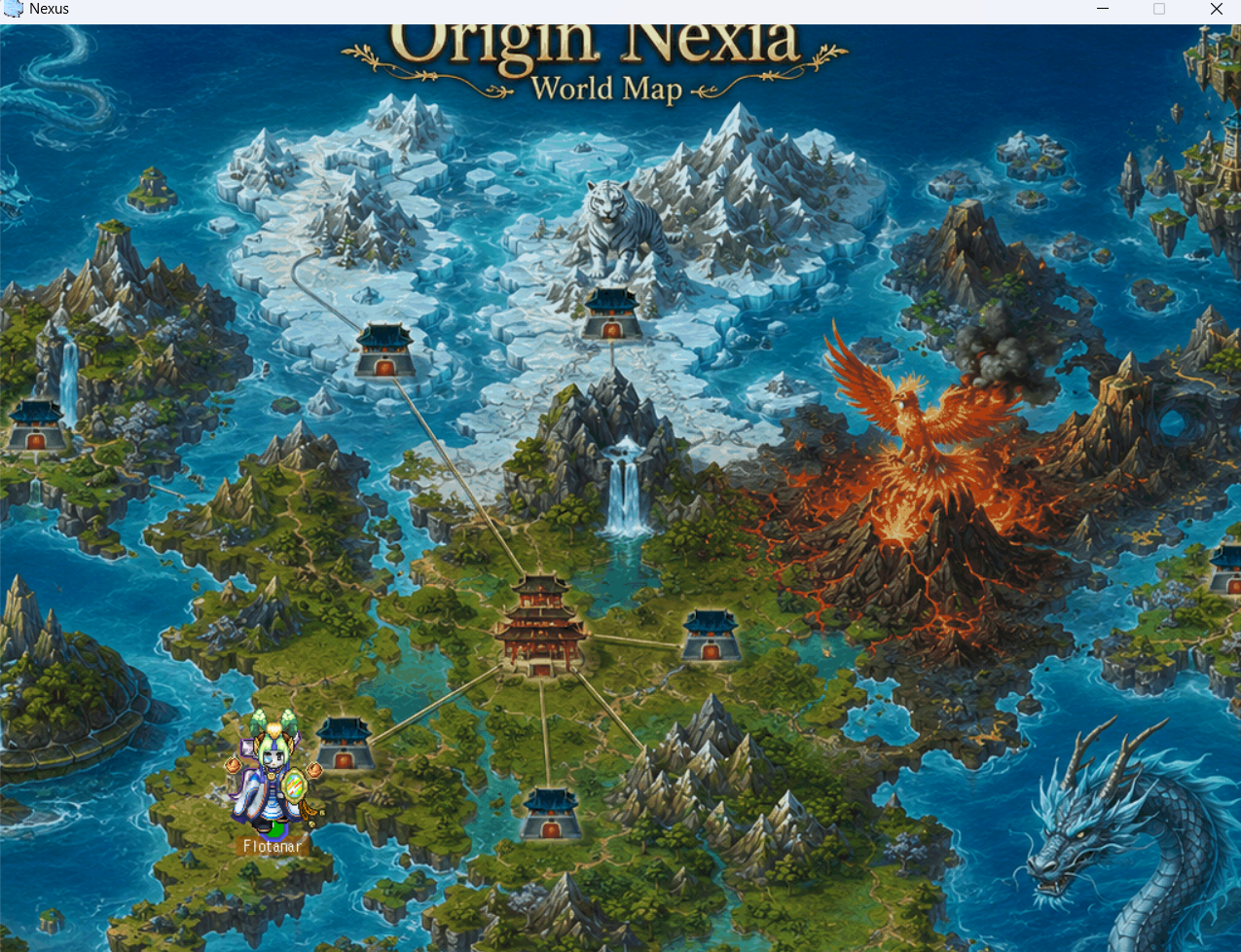 Tampilan world map Origin Nexia yang baru